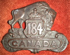 184th Battalion (Lisgar, Manitoba) Cap Badge, Dingwall Maker   